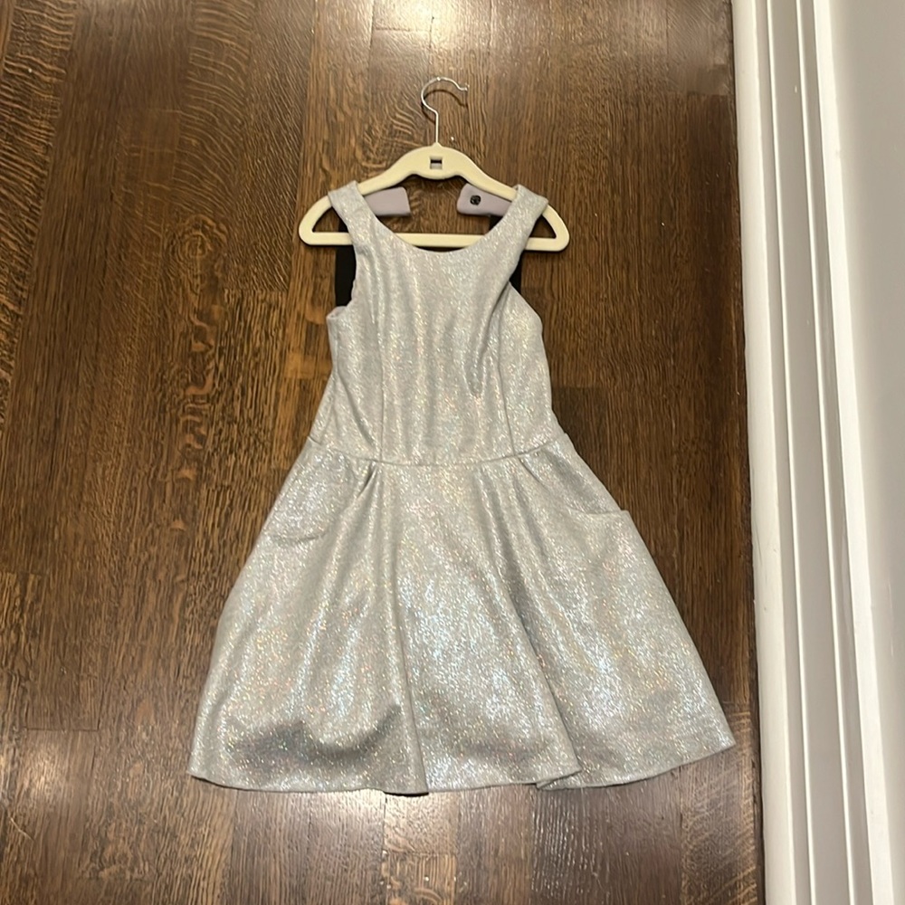 Sparkly Silver dress for juniors - petite dress for young girls